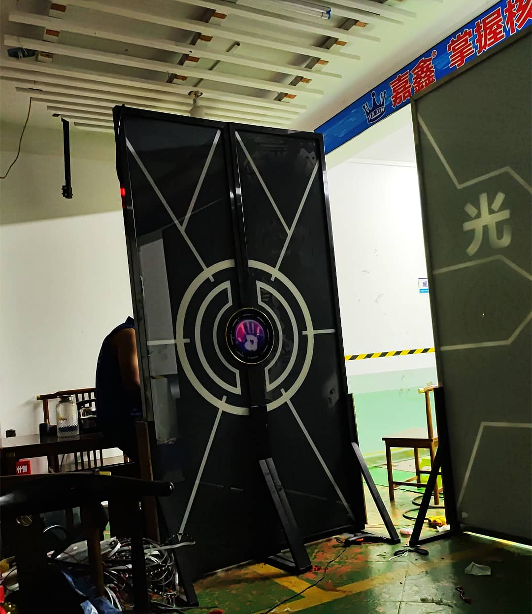 创意店铺网红掌心感应门